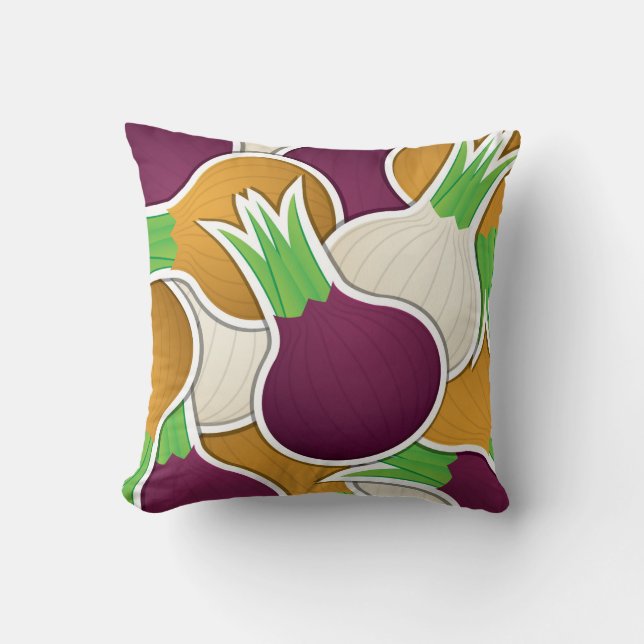 Funky mixed onions cushion (Front)