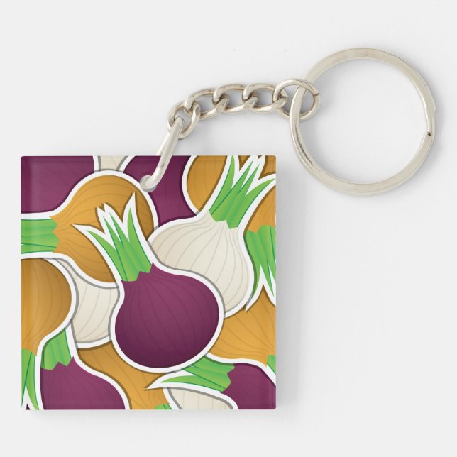 Funky mixed onions key ring (Back)