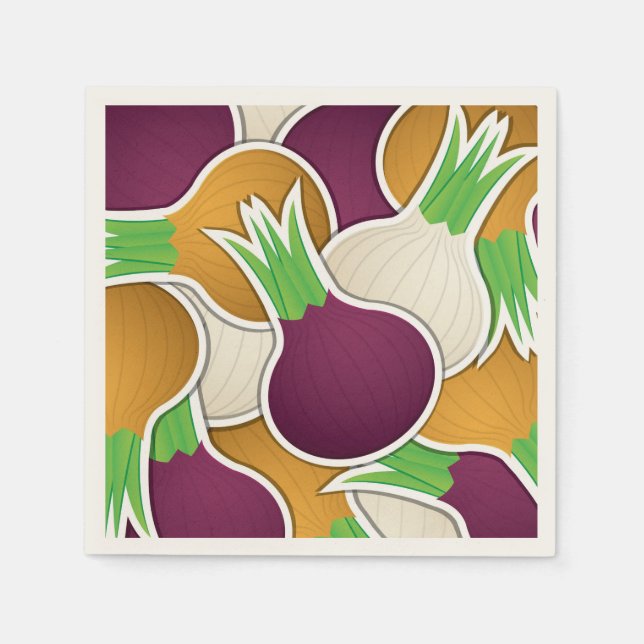 Funky mixed onions napkin (Front)