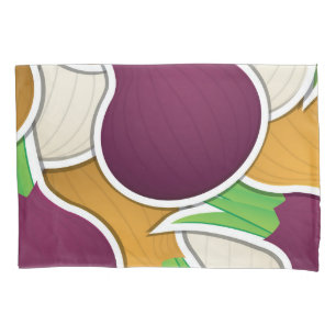Funky mixed onions pillowcase