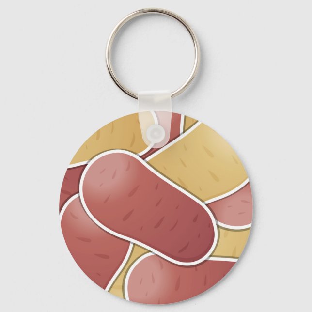 Funky mixed potato key ring (Front)