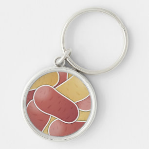 Funky mixed potato key ring