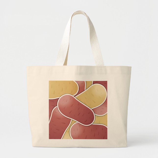 Funky mixed potato large tote bag (Front)