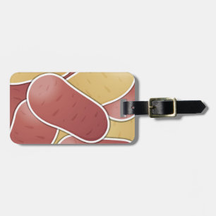 Funky mixed potato luggage tag