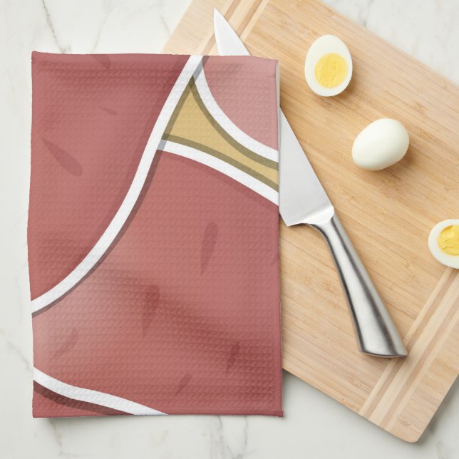 Funky mixed potato tea towel (Quarter Fold)