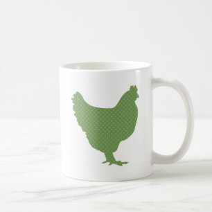 Funky modern chicken coffee mug