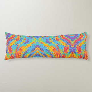 Funky modern colourful rainbow body pillow cover
