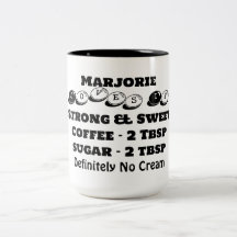 Funky Modern Minimalist Name Coffee Lover