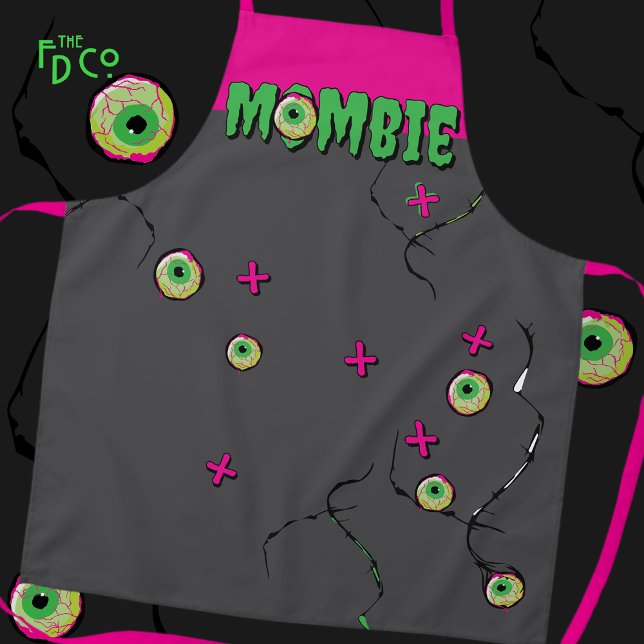 Funky Mombie Zombie Eyeball Poppin’ Funny  Apron (Creator Uploaded)
