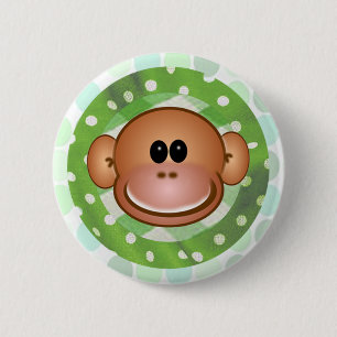 Funky Monkey 6 Cm Round Badge