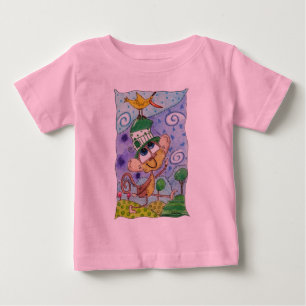 Funky Monkey and Banana Bird Baby T-Shirt