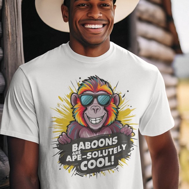 Funky Monkey: Baboons Are Apes Totally Cool T-Shirt (Creator Uploaded)