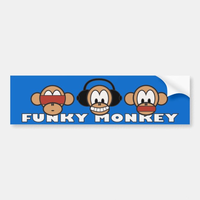 funky monkey bumper sticker (Front)