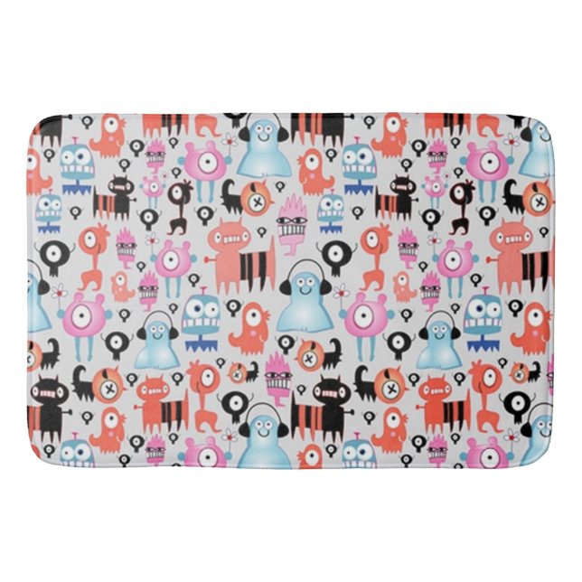 Funky Monsters Bath Mat (Front)