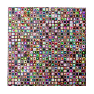 Funky Mosaic Tiles Pattern With Jewel Tones