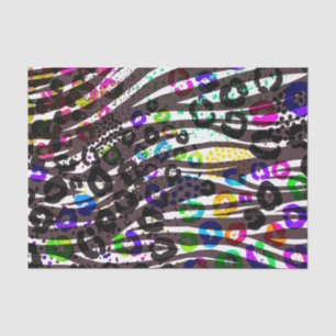 Funky Multi Animal Print Pattern Bright Colours Tissue Paper