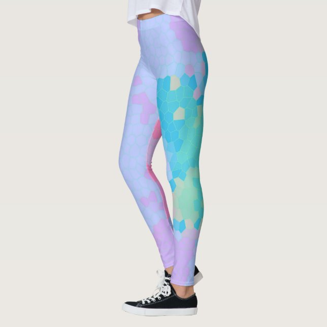 Funky Multi-Colour Mosaic Print Leggings (Left)