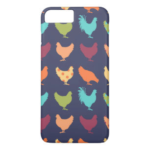 Funky Multi-coloured Chicken Pattern iPhone 8 Plus/7 Plus Case