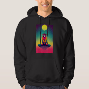 Funky Munky Serene Meditating Monkey Design Hoodie