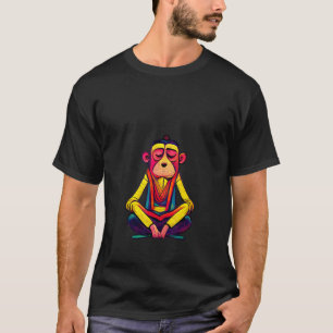 Funky Munky Tibetan Lama Monkey Design T-Shirt