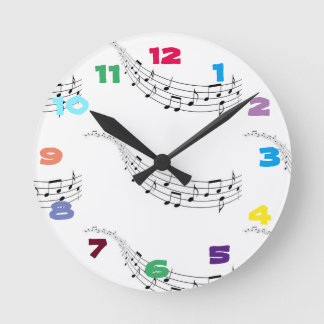 funky music time round clock