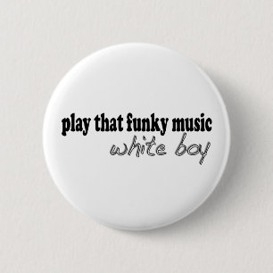 Funky Music White Boy 6 Cm Round Badge