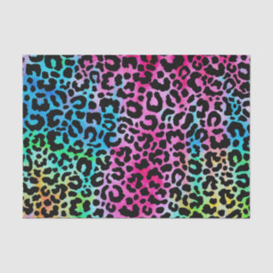 Funky Neon Colourful Leopard Print Tissue Paper