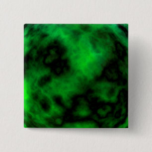 Funky Neon Green Emerald Halloween Abstract 15 Cm Square Badge