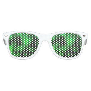 Funky Neon Green Emerald Halloween Abstract Kids Sunglasses