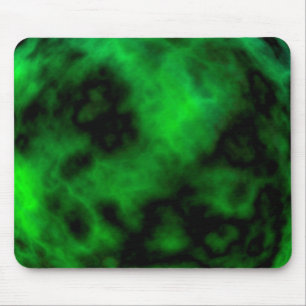 Funky Neon Green Emerald Halloween Abstract Mouse Pad