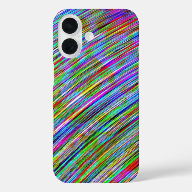 Funky Neon Rainbow Curved Lines Case-Mate iPhone Case (Back)