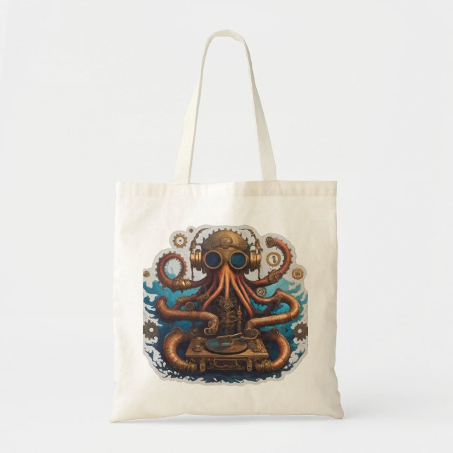 Funky Octopus DJ Tote Bag (Front)