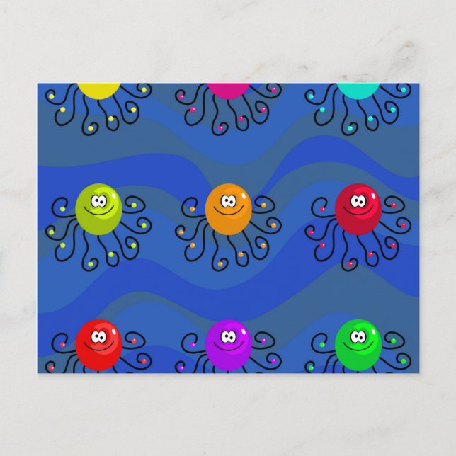 Funky Octopus Postcard (Front)