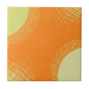 funky orange colour tile