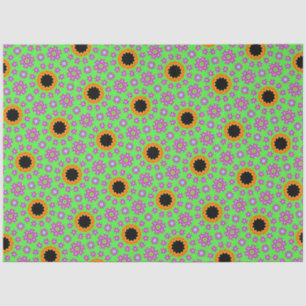 Funky Orange Green Purple & Black Decoupage Tissue Paper