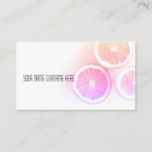 Funky Orange Organic Feel Business Card
