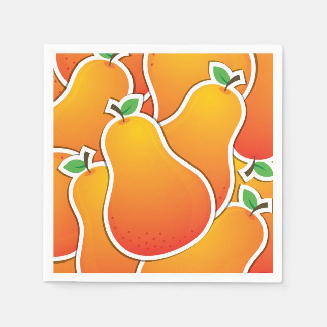 Funky orange pear napkin (Front)