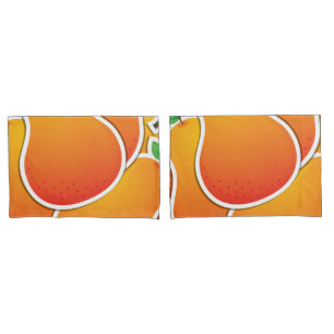 Funky orange pear pillowcase