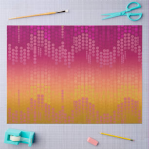 Funky Orange Pink Dots Ombre Tissue Paper