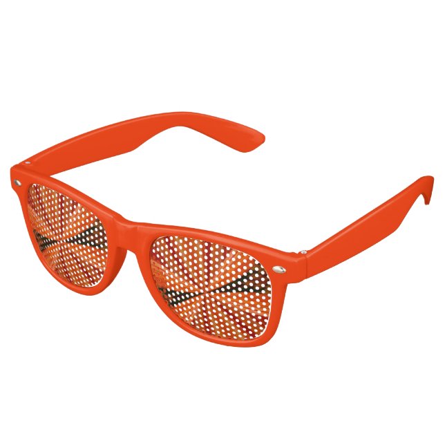 Funky Orange Retro Sunglasses (Angled)