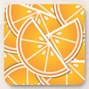 Funky orange wedges coaster