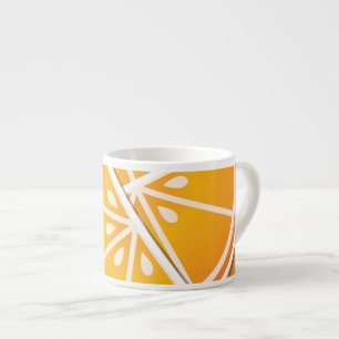 Funky orange wedges espresso cup