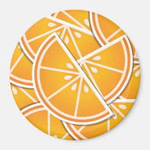 Funky orange wedges magnet