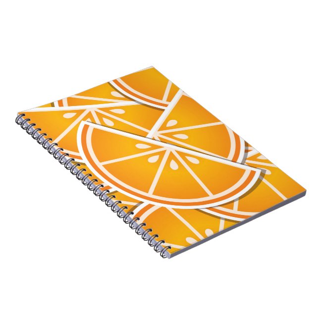 Funky orange wedges notebook (Right Side)