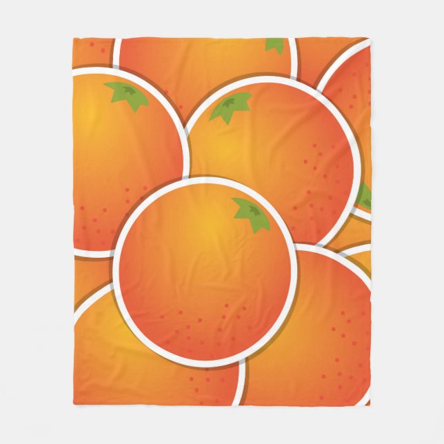 Funky oranges fleece blanket (Front)