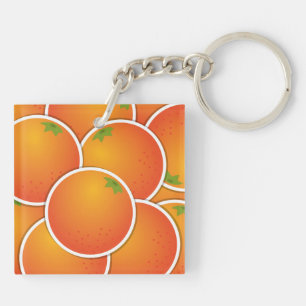 Funky oranges key ring