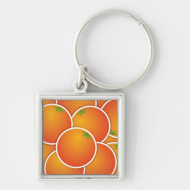 Funky oranges key ring (Front)