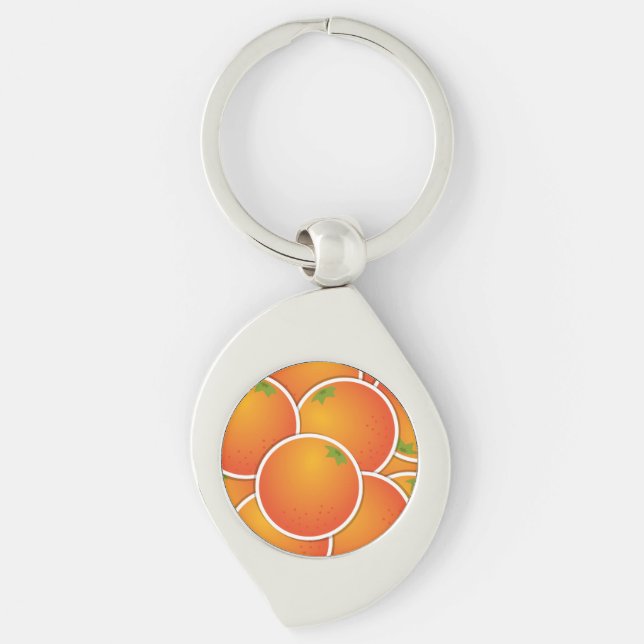 Funky oranges key ring (Front)