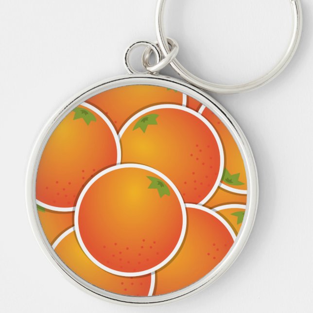 Funky oranges key ring (Front)