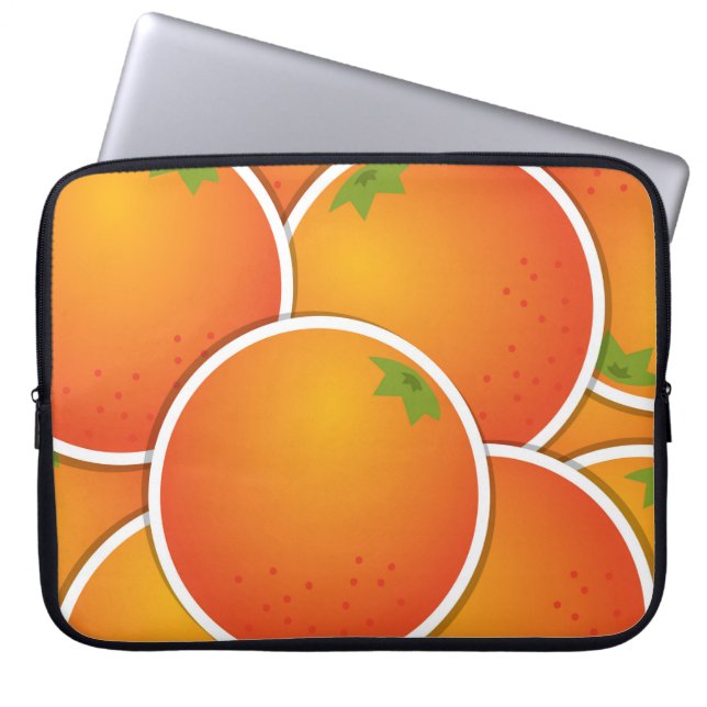 Funky oranges laptop sleeve (Front)